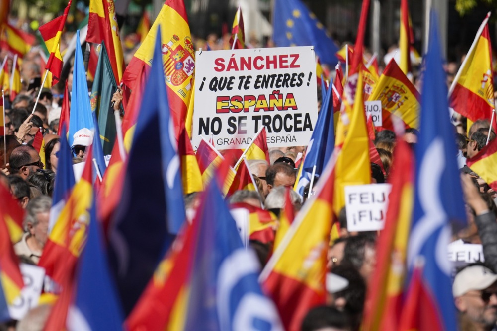 Thousands Protest In Madrid Against Amnesty Plan For Catalan Separatists