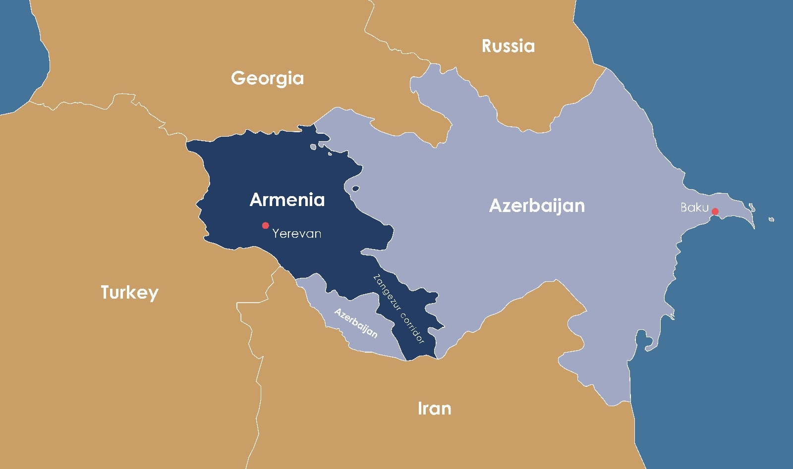 Map of Armenia and Azerbaijan (Brussels Signal)